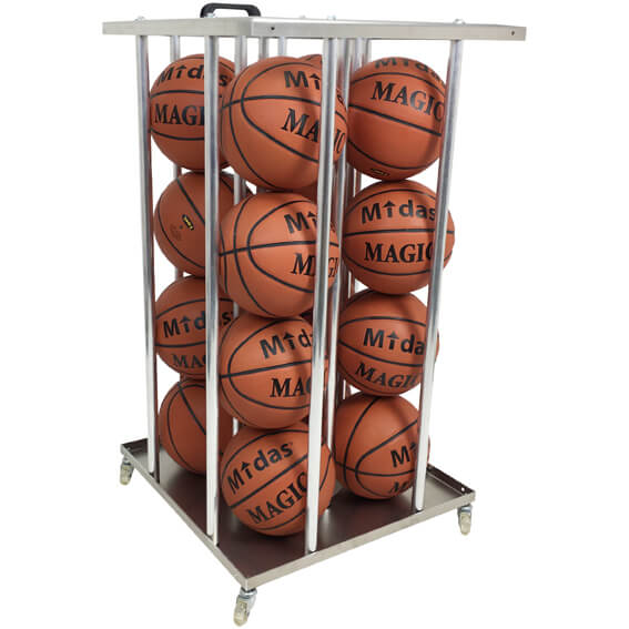 Basketball bollvagn med hjul till 16 bollar