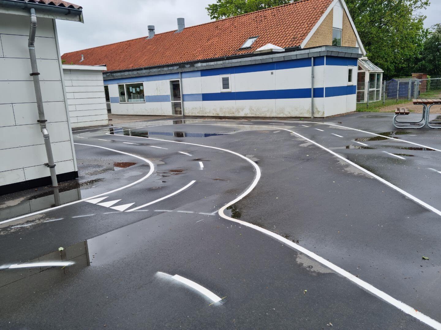 Cykelbane til opstregning på asfalt